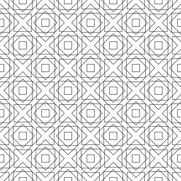 Black Geometric Ornament White Background Seamless Pattern Web Textile Wallpapers — Stock Vector