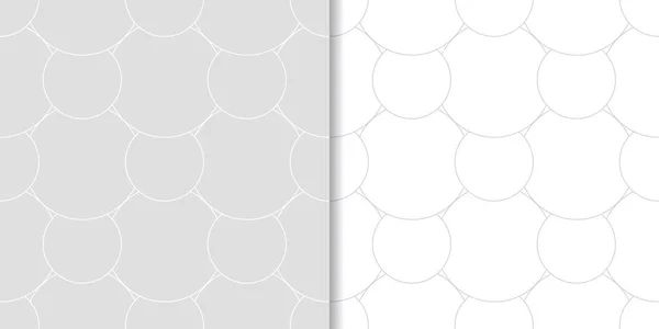 Sada Geometrické Ornamenty Světle Šedá Bezešvé Vzory Pro Web Textil — Stockový vektor