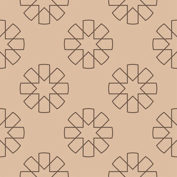 Beige Bruin Geometrische Afdrukken Naadloze Patroon Voor Web Textiel Achtergronden — Stockvector