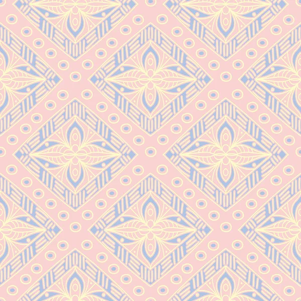 Růžový Geometrické Bezešvé Pozadí Více Barevné Vzor Tapety Textilní Tkaniny — Stockový vektor