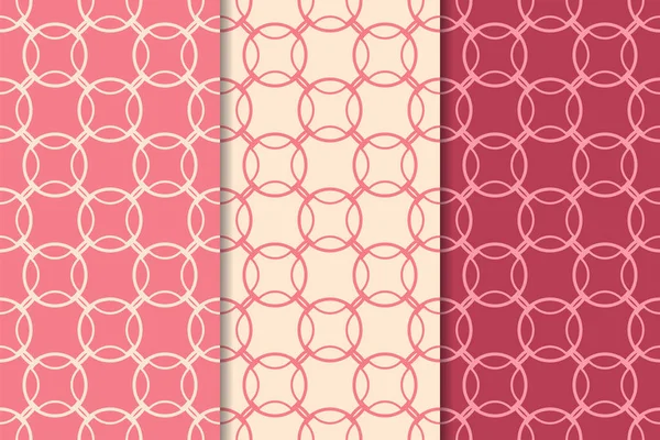 Kirschrote Geometrische Vertikale Nahtlose Muster Für Web Textilien Und Tapeten — Stockvektor