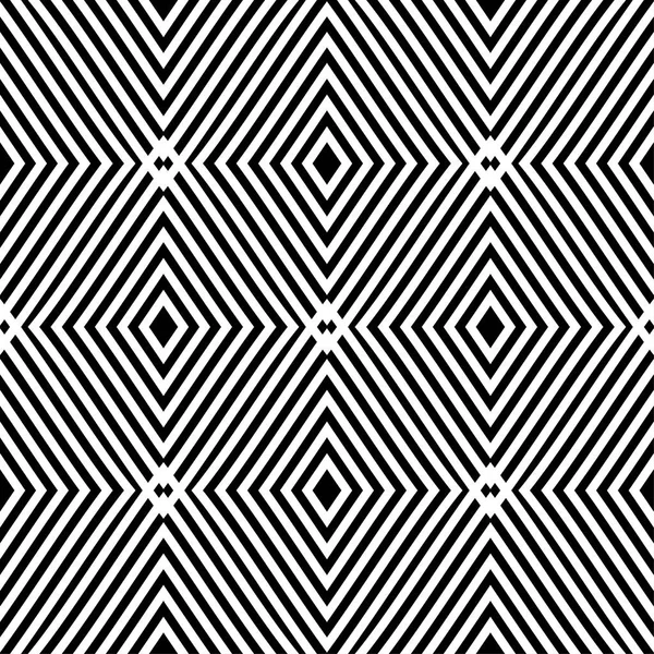 Zwart Wit Geometrische Monochroom Sieraad Naadloze Patroon Voor Web Textiel — Stockvector