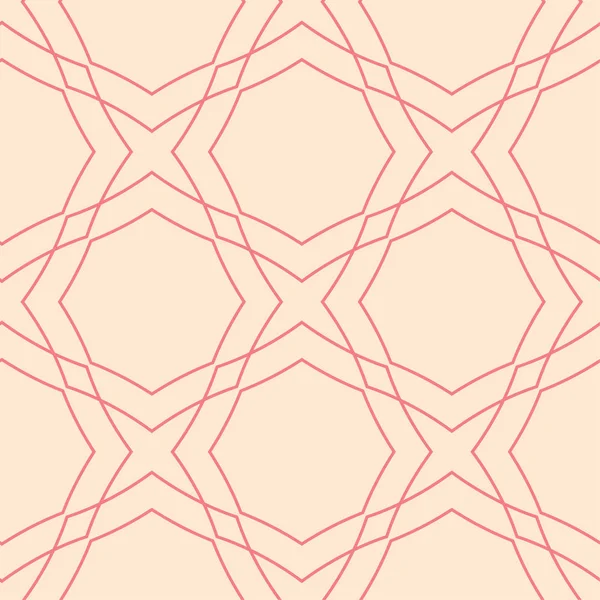 Rotes Und Beiges Geometrisches Ornament Nahtloses Muster Für Web Textilien — Stockvektor
