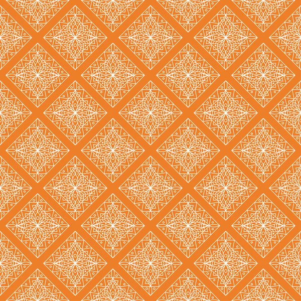 Orange Geometric Ornament Seamless Pattern Web Textile Wallpapers — Stock Vector