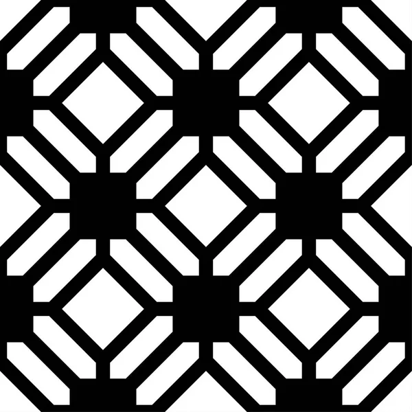 Ornamento Geometrico Bianco Nero Modello Senza Cuciture Web Tessile Sfondi — Vettoriale Stock