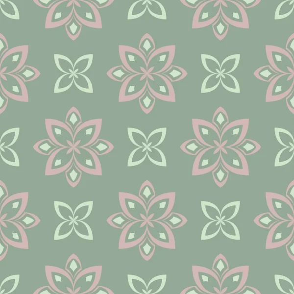 Motif Floral Vert Olive Sans Couture Arrière Plan Avec Des — Image vectorielle