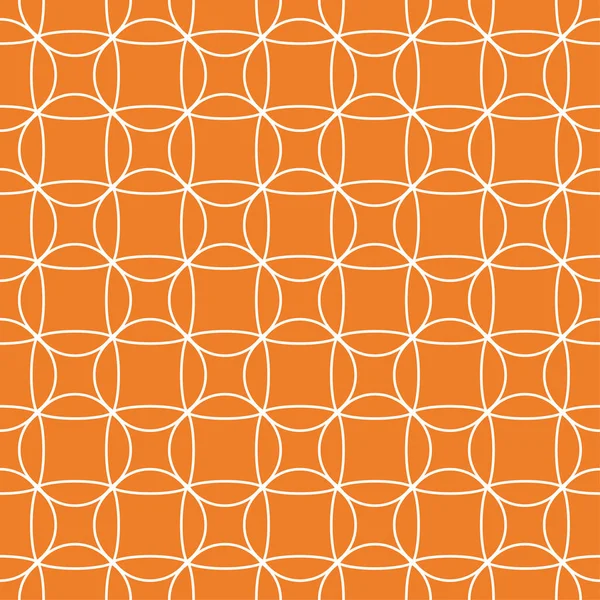 几何装饰品 橙色和白色无缝图案 用于网络 纺织品和墙纸 — 图库矢量图片