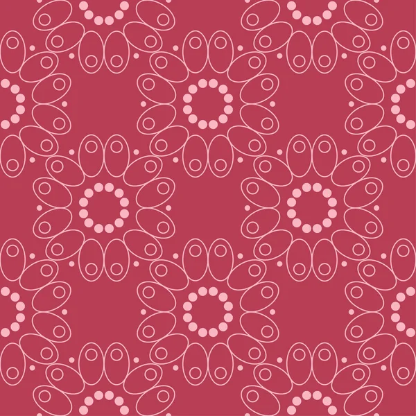 Красный Цветочный Бесшовный Фон Декоративные Узоры Текстиля Обоев — стоковый вектор
