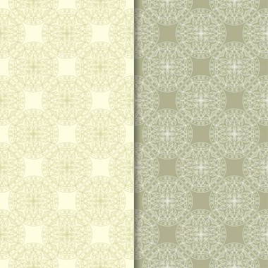 Web, Tekstil ve duvar kağıtları için dikişsiz desen zeytin yeşili geometrik ayarla