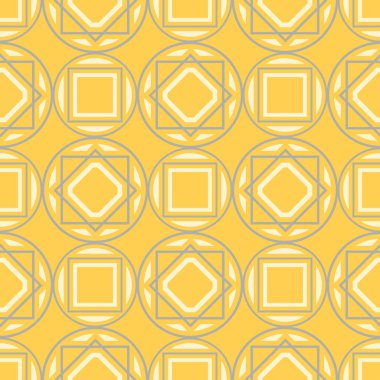 Geometrik seamless modeli. Sarı gri ve beyaz renkli arka plan duvar kağıtları, Tekstil ve kumaş için