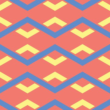 Geometrik renkli kesintisiz arka plan. Parlak turuncu arka plan duvar kağıtları, Tekstil ve kumaş için öğelerinde