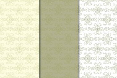 Zeytin yeşili ve beyaz geometrik dikey Dikişsiz desen web, Tekstil ve duvar kağıtları için