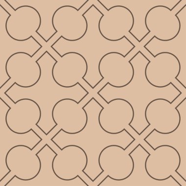 Bej ve kahverengi geometrik süsleme. Web, Tekstil ve duvar kağıtları için seamless modeli