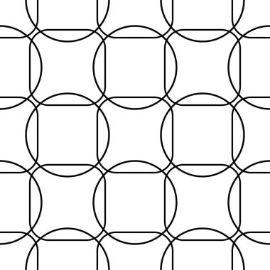 Siyah ve beyaz geometrik seamless modeli web, Tekstil ve duvar kağıtları için