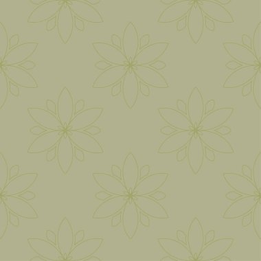 Zeytin yeşili çiçek süsleme. Tekstil ve duvar kağıtları için seamless modeli
