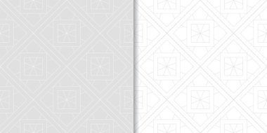 Web, Tekstil ve duvar kağıtları için dikişsiz desen ışık gri geometrik dizi