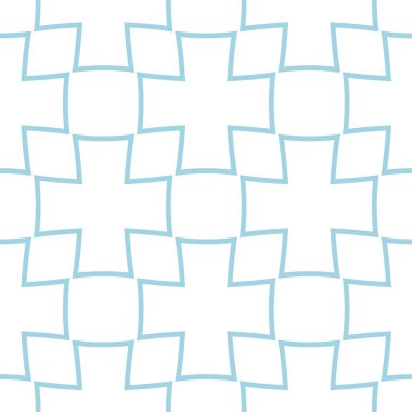 Beyaz ve lacivert geometrik süsleme. Web, Tekstil ve duvar kağıtları için seamless modeli