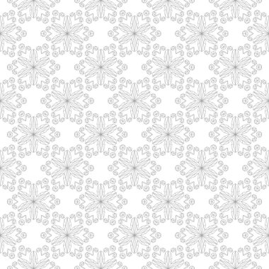 Işık gri çiçek sorunsuz süsleme beyaz arka plan üzerinde. Tekstil ve duvar kağıtları için seamless modeli