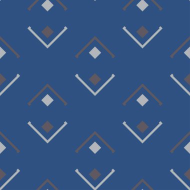 Geometrik seamless modeli. Koyu mavi arka plan duvar kağıtları, Tekstil ve kumaş için