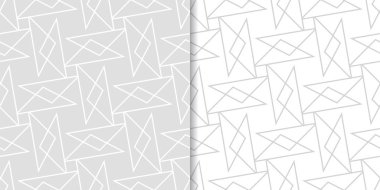 Web, Tekstil ve duvar kağıtları için dikişsiz desen ışık gri geometrik dizi