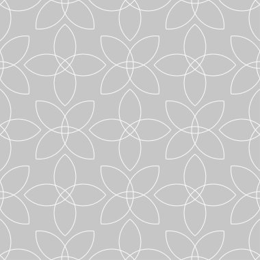 Gri ve beyaz geometrik süsleme. Web, Tekstil ve duvar kağıtları için seamless modeli