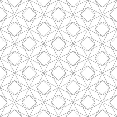 Beyaz arka planda gri geometrik yazdır. Web, Tekstil ve duvar kağıtları için seamless modeli