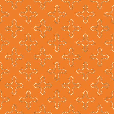 Turuncu geometrik süsleme. Web, Tekstil ve duvar kağıtları için seamless modeli