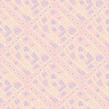 Geometrik sorunsuz pembe. Çok renkli desen duvar kağıtları, Tekstil ve kumaş için