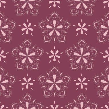 Mor kırmızı çiçek seamless modeli. Arka plan duvar kağıtları, Tekstil ve kumaş çiçek tasarım öğeleri ile