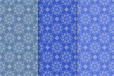 Çiçek süsler kümesi. Mavi dikey Dikişsiz desen. Duvar kağıdı arka plan