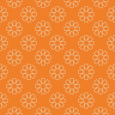 Turuncu geometrik yazdır. Web, Tekstil ve duvar kağıtları için seamless modeli