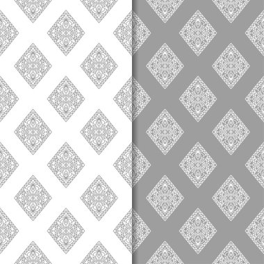 Gri ve beyaz geometrik Dikişsiz desen web, Tekstil ve duvar kağıtları için