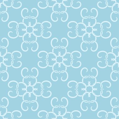 Tekstil, kumaş veya duvar kağıtları için soyut seamless modeli. Mavi ve beyaz arka plan