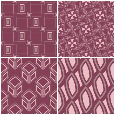 Menekşe sorunsuz arka plan duvar kağıtları, Tekstil ve kumaş için geometrik desenlerle ayarla