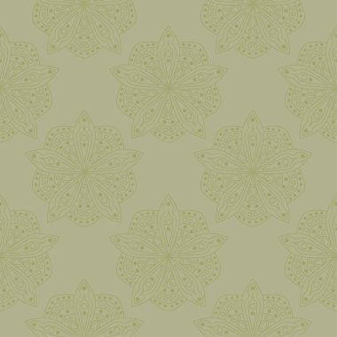 Zeytin yeşili çiçek süs tasarım. Tekstil ve duvar kağıtları için seamless modeli