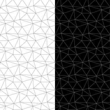 Siyah ve beyaz geometrik süsler. Web, Tekstil ve duvar kağıtları için dikişsiz desen seti