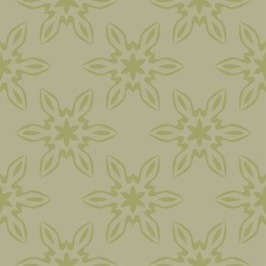 Zeytin yeşili çiçek süsleme. Tekstil ve duvar kağıtları için seamless modeli