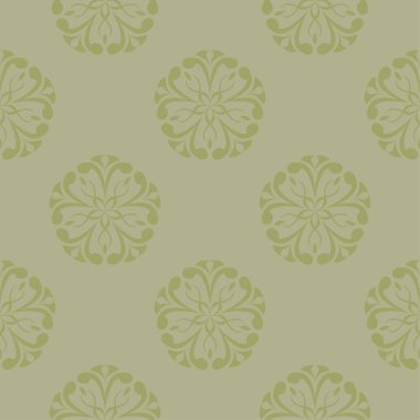 Zeytin yeşili çiçek süs tasarım. Tekstil ve duvar kağıtları için seamless modeli