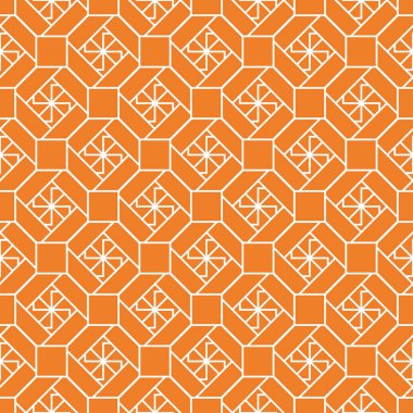 Turuncu geometrik yazdır. Web, Tekstil ve duvar kağıtları için seamless modeli