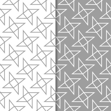 Gri ve beyaz geometrik Dikişsiz desen web, Tekstil ve duvar kağıtları için