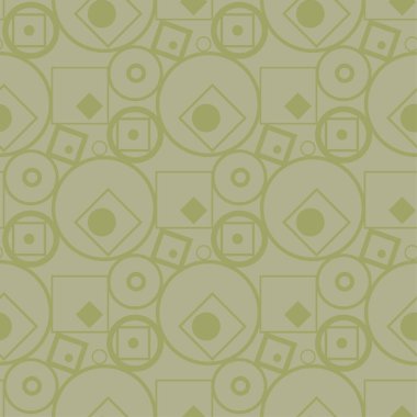 Zeytin yeşili geometrik süsleme. Web, Tekstil ve duvar kağıtları için seamless modeli