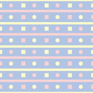 Duvar kağıtları, Tekstil ve kumaş için bej ve pembe elemanları ile geometrik mavi seamless modeli