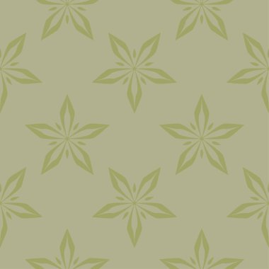 Zeytin yeşili çiçek süsleme. Tekstil ve duvar kağıtları için seamless modeli