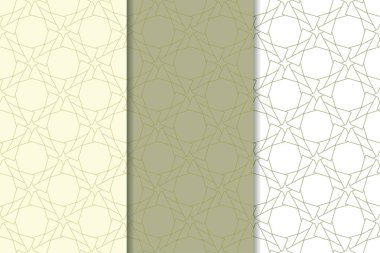 Web, Tekstil ve duvar kağıtları için dikey Dikişsiz desen zeytin yeşil ve beyaz geometrik dizi