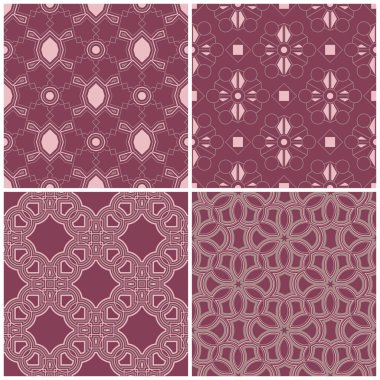 Menekşe sorunsuz arka plan duvar kağıtları, Tekstil ve kumaş için geometrik desenlerle ayarla