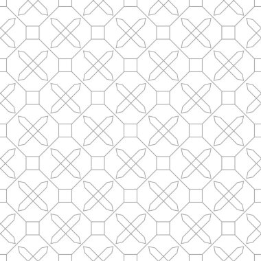 Beyaz arka planda gri geometrik süsleme. Web, Tekstil ve duvar kağıtları için seamless modeli
