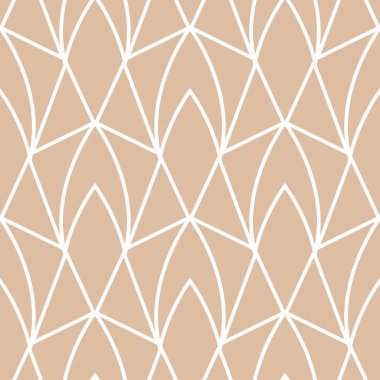 Bej ve beyaz geometrik süsleme. Web, Tekstil ve duvar kağıtları için seamless modeli