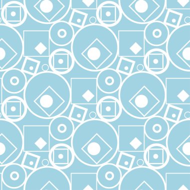 Lacivert ve beyaz geometrik süsleme. Web, Tekstil ve duvar kağıtları için seamless modeli