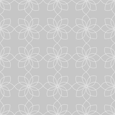 Geometrik yazıcı gri ve beyaz. Web, Tekstil ve duvar kağıtları için seamless modeli