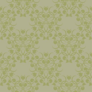 Zeytin yeşili çiçek süs tasarım. Tekstil ve duvar kağıtları için seamless modeli